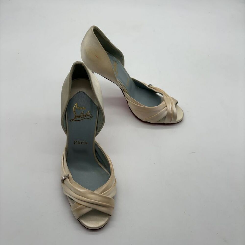 Christian Louboutin Satin Bridal Wedding Heels